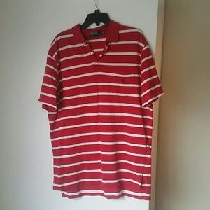 Red striped polo